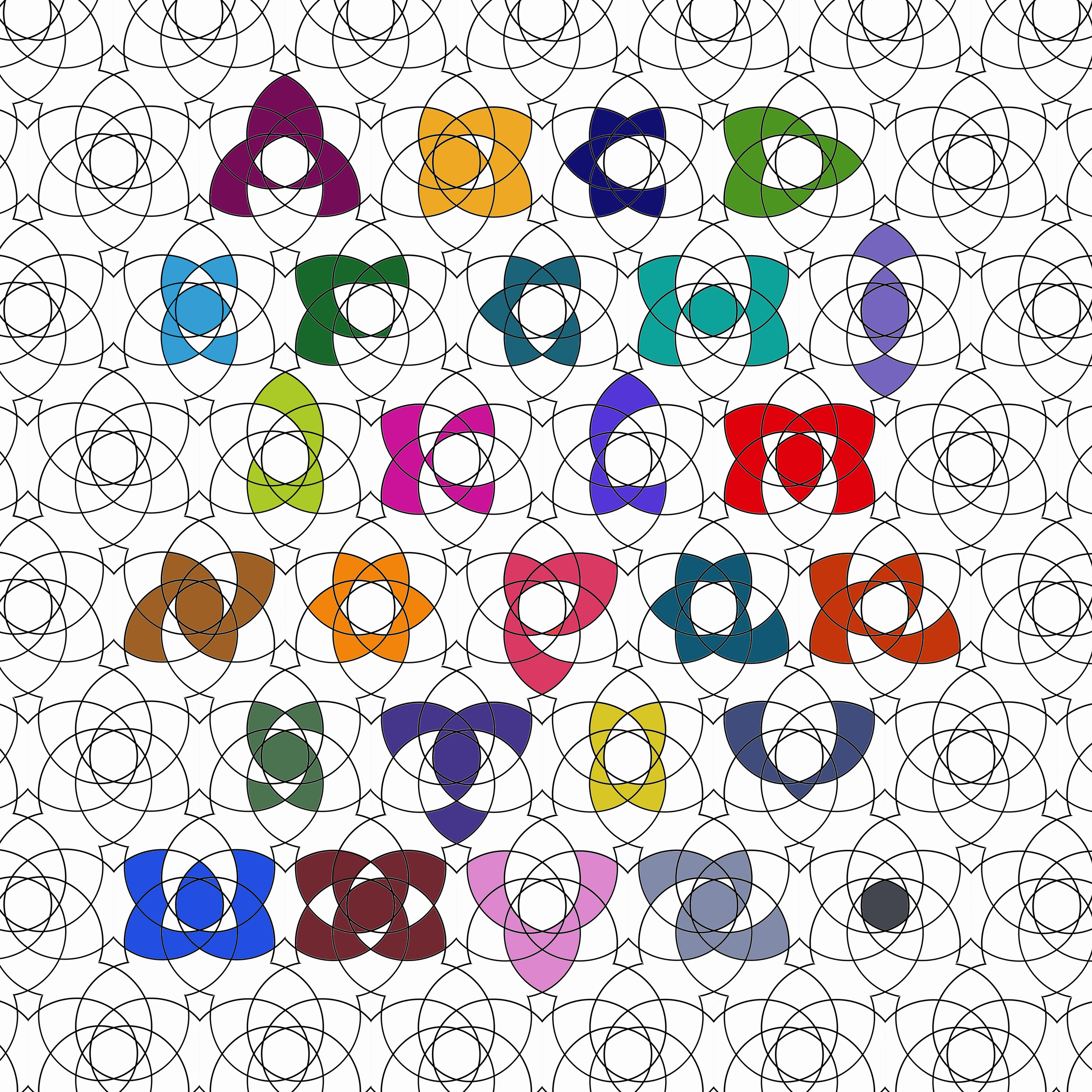 Hexafolia Colored Alphabet Final Smaller